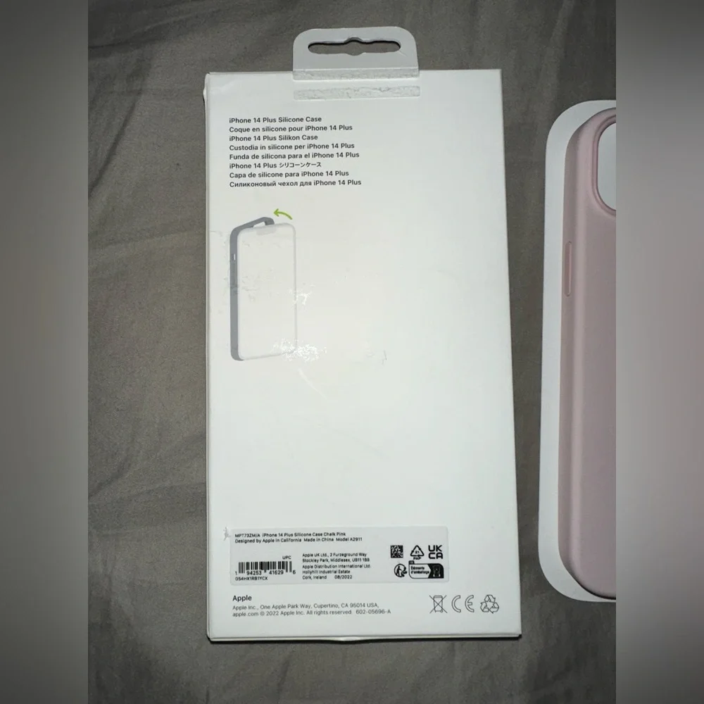 Apple Silicon Chalk Pink Case iPhone 14 Plus